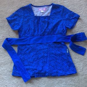 KOI Scrub Top w/ Bow - XS